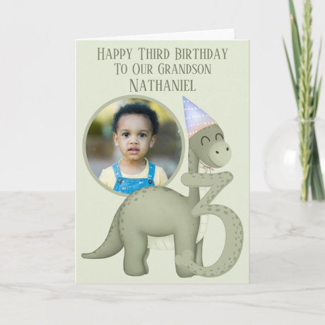 Carte d'anniversaire Troisième avec ouverture phot (Devant)