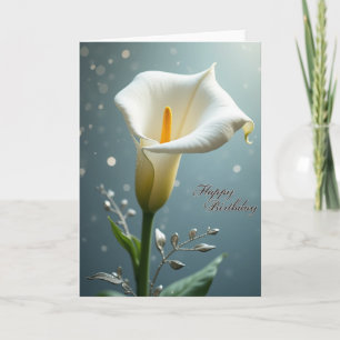 Carte d'anniversaire Trompette Blanche