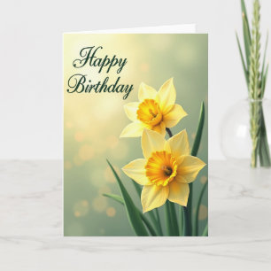 Carte d'anniversaire Trompette Jaune