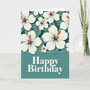 Carte d'anniversaire Tropical Bloom
