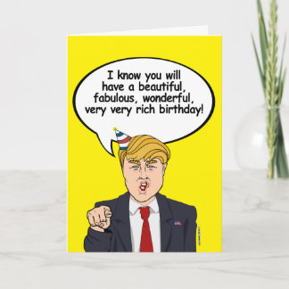 Carte d'anniversaire Trump - Avoir un anniversaire