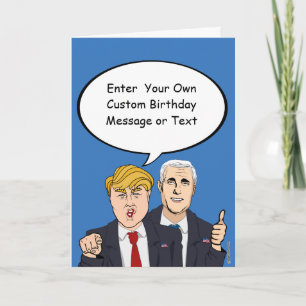Carte d'anniversaire Trump Pence - Personnaliser d