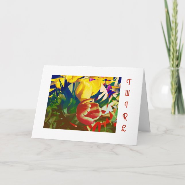 Carte d'anniversaire Tulip (Devant)