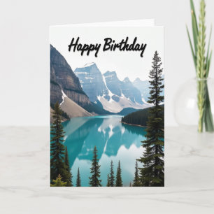 Carte d'anniversaire turquoise joyeuse