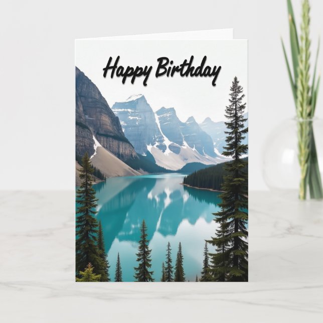 Carte d'anniversaire turquoise joyeuse (Devant)
