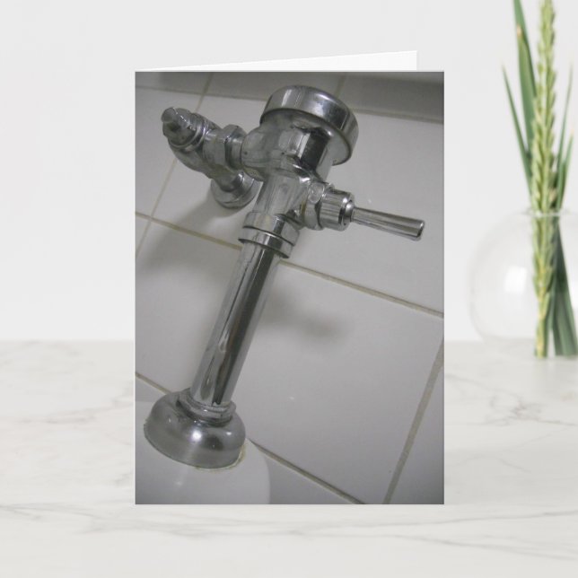 Carte d'anniversaire "Tuyaux de toilettes" (Devant)