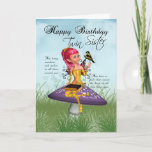 Carte D'Anniversaire Twin Sister Avec Fée Et Chaff<br><div class="desc">Carte D'Anniversaire Twin Sister Avec Fée Et Chaffinch</div>