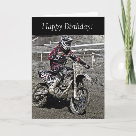 Carte D Anniversaire Type De Motocross Zazzle Fr