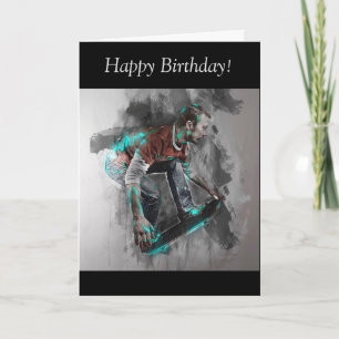 Carte d'anniversaire : Type faisant de la planche