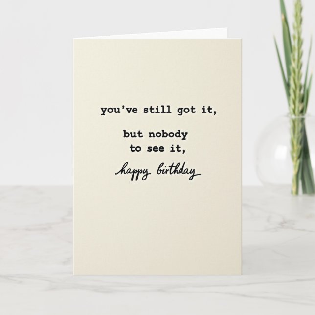 Carte d'anniversaire typographique (Devant)