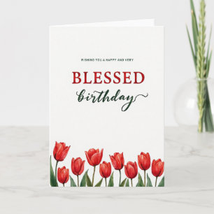 Carte d'anniversaire typographique bénie