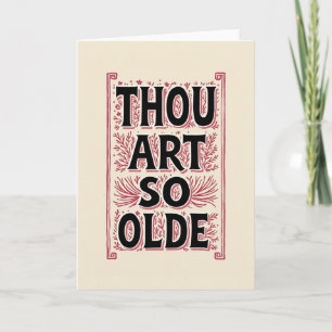 Carte d'anniversaire typographique spirituelle