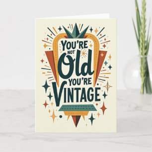 Carte d'anniversaire typographique vintage