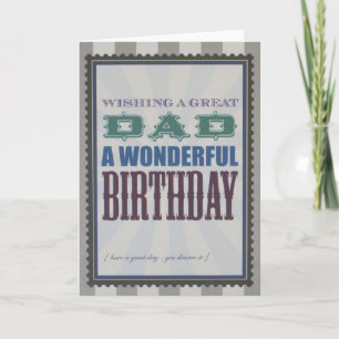 Carte d'anniversaire - Un grand papa un merveilleu