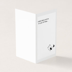 Carte d'anniversaire. Un petit oiseau m'a dit...
