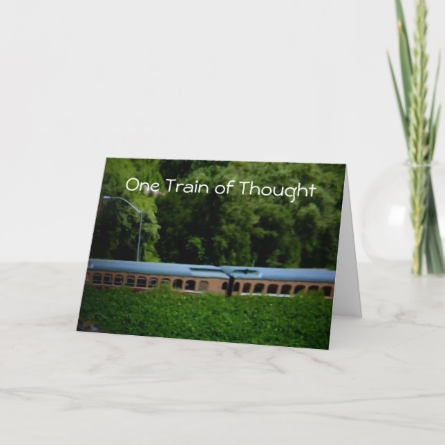 CARTE D'ANNIVERSAIRE "UN TRAIN DE PENSÉE" (Devant)