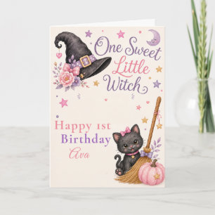 Carte d'anniversaire Une Petite Sorcière Gentille