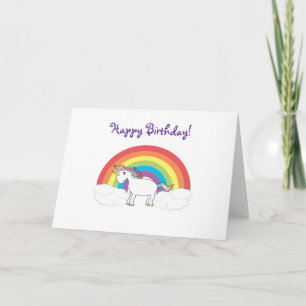Carte d'anniversaire Unicorn