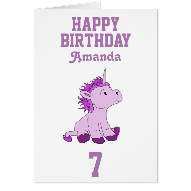 Carte d'anniversaire Unicorn pour enfants - Person (Devant)