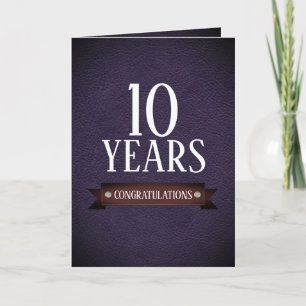 Carte d'anniversaire universelle en faux cuir pour