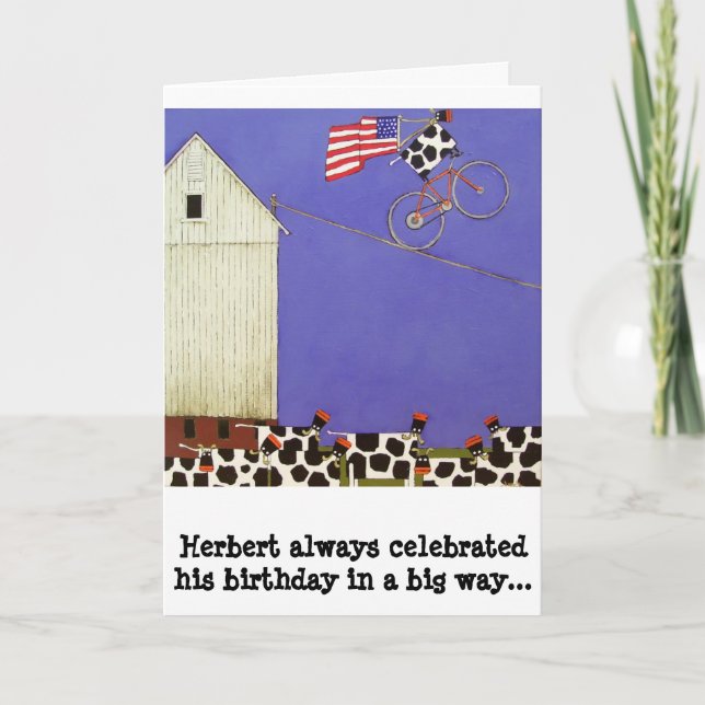 carte d'anniversaire vaches humoristiques (Devant)