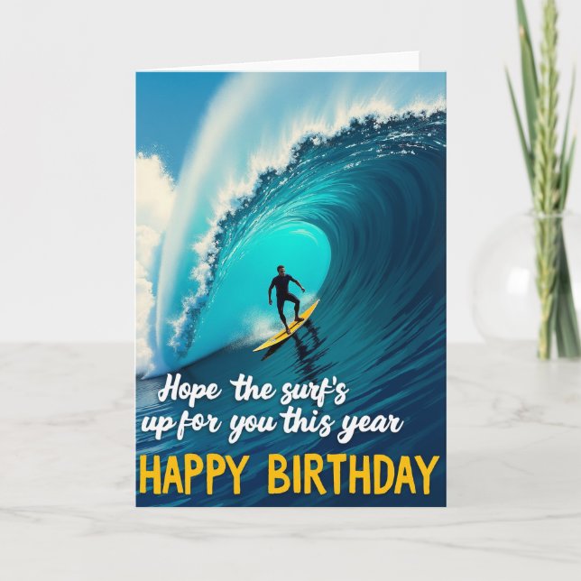 Carte d'anniversaire Vague d'aventure (Devant)