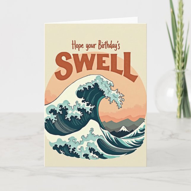 Carte d'anniversaire Vague Gonflée (Devant)