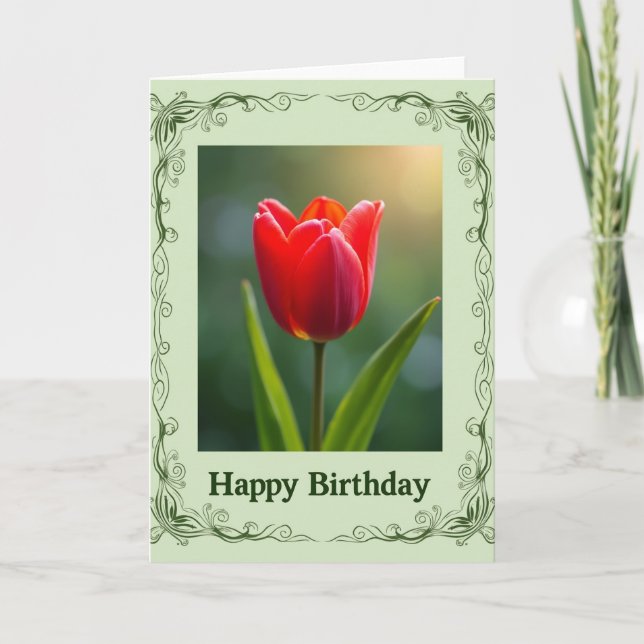 Carte d'anniversaire Velvet Bloom (Devant)