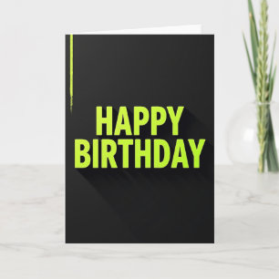 Carte d'anniversaire Vert Lumineux