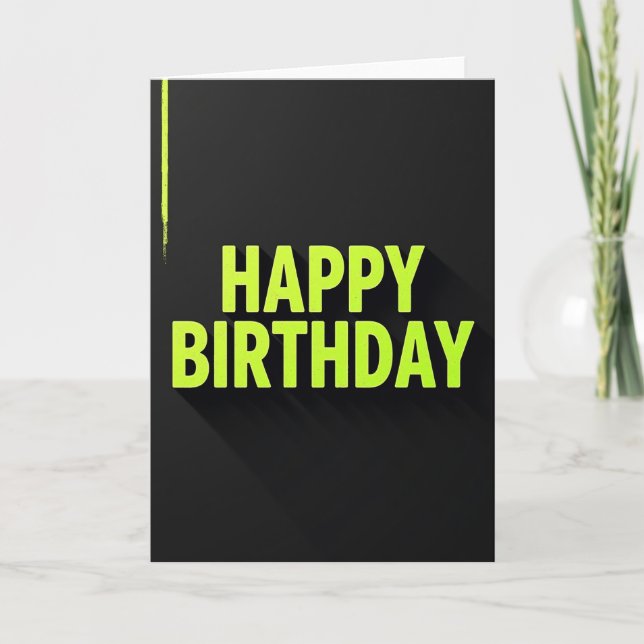 Carte d'anniversaire Vert Lumineux (Devant)
