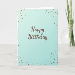 Carte d'anniversaire vert serein