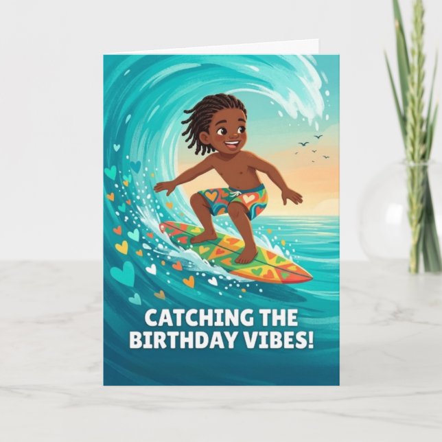 Carte d'anniversaire Vibes d'anniversaire (Devant)