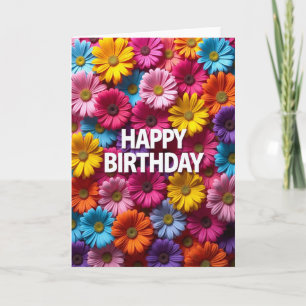 Carte d'anniversaire Vibrant Bloom