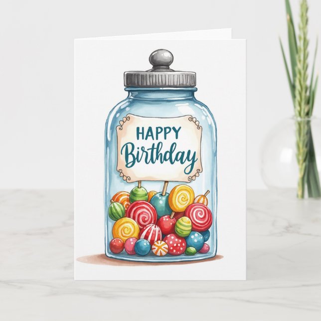 Carte d'anniversaire Vibrant Candy (Devant)
