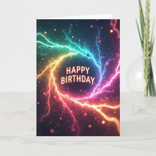 Carte d'anniversaire Vibrant Energy (Devant)