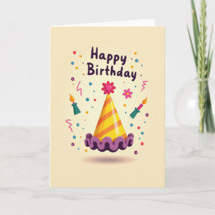 Carte d'anniversaire Vibrant Flames