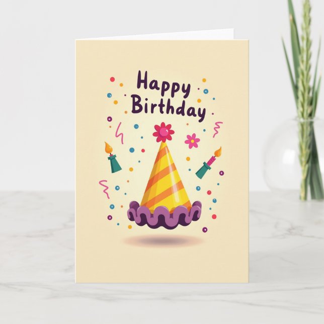 Carte d'anniversaire Vibrant Flames (Devant)