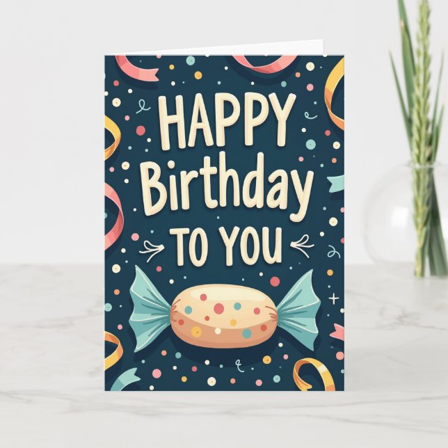 Carte d'anniversaire Vibrant Midnight (Devant)