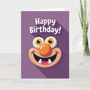 Carte d'anniversaire Vibrant Monster