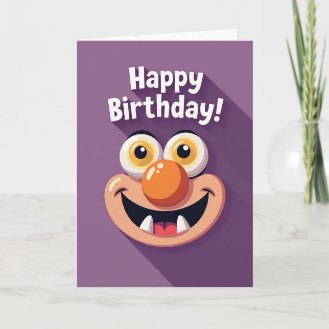 Carte d'anniversaire Vibrant Monster (Devant)