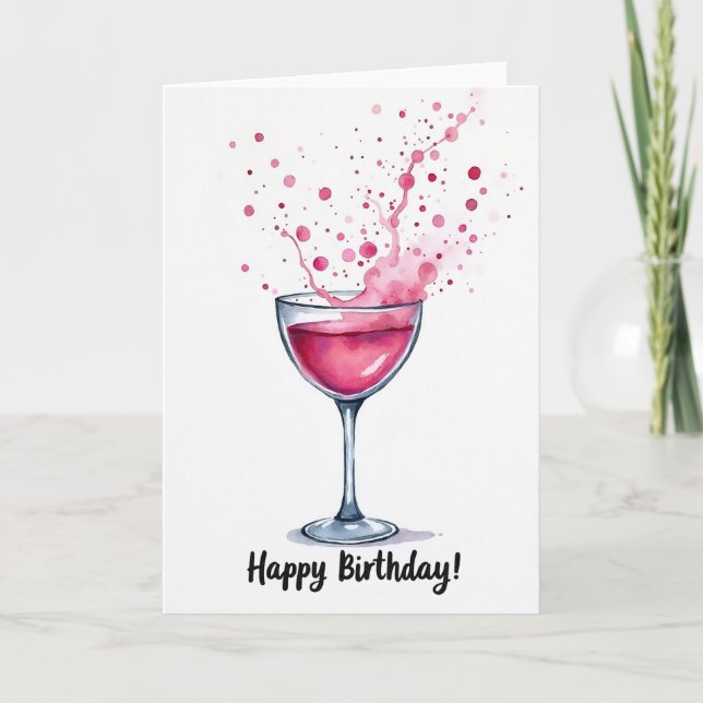 Carte d'anniversaire Vibrant Splash (Devant)