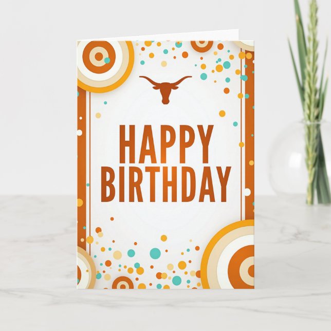 Carte d'anniversaire vibrante à cornes (Devant)