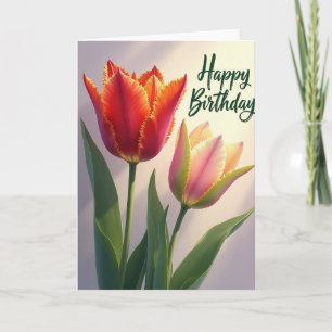 Carte d'anniversaire vibrante à franges