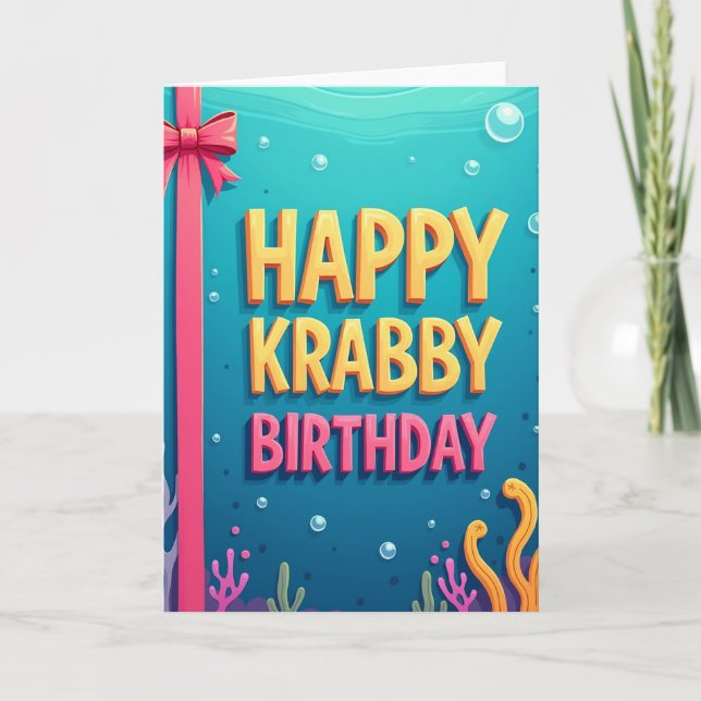 Carte d'anniversaire Vibrante de la Mer (Devant)