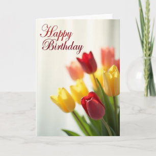 Carte d'anniversaire vibrante de printemps