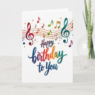 Carte d'anniversaire Vibrante Mélodie