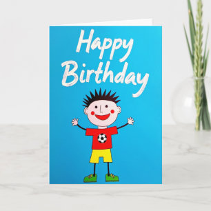 Carte d'anniversaire vibrante pour garçon