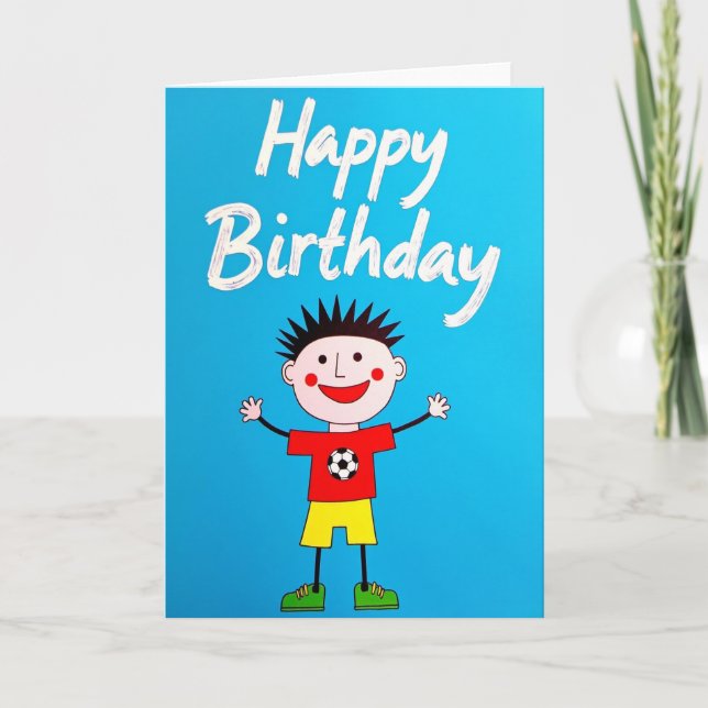 Carte d'anniversaire vibrante pour garçon (Devant)