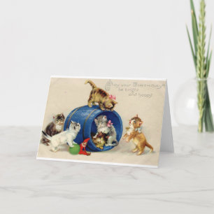 Carte d'anniversaire Victorian Kittens