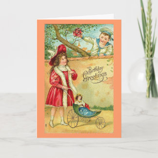 Carte d'anniversaire victorienne